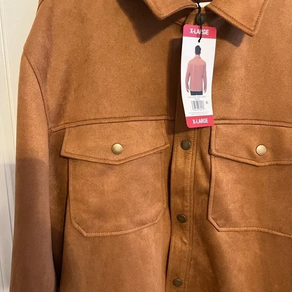 NWT FRYE Faux Suede Shirt Jacket Size XLarge - Picture 3 of 7